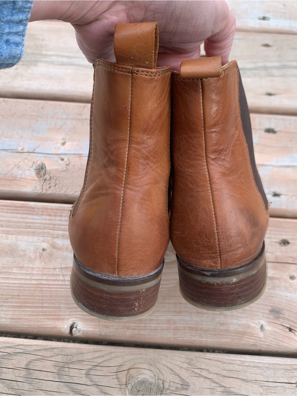 Brown Leather Ankle Cowboy Western Boots Booties Cox Size 37 women’s 7 - Picture 6 of 10
